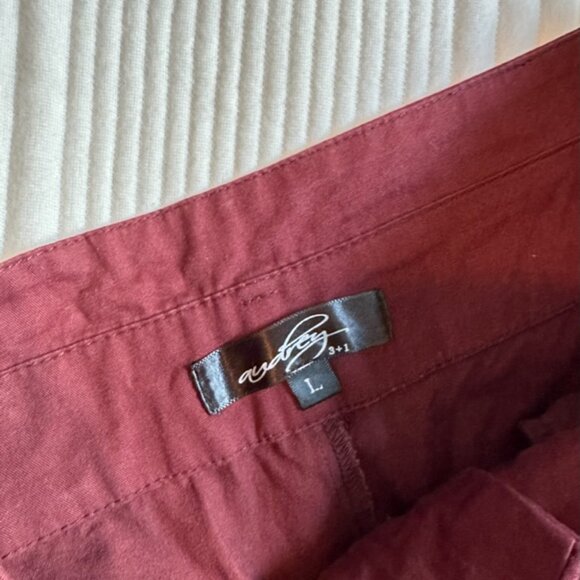 audrey 3+1 dark red women's tapered dress pants - Picture 6 of 8